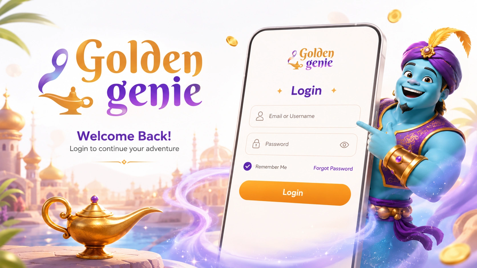 Golden Genie login process